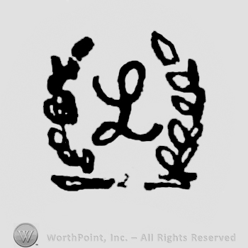 Mark with Stylish letters L between laurels Lenox | #62063
