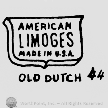 7 stars Made In USA under underlined Limoges under in capital all on a shield writing Wheatfield 1K-NL under