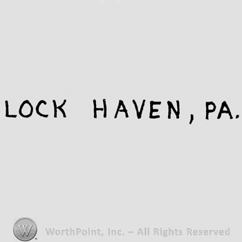 Writing Lock Heaven, Pa in capital writing