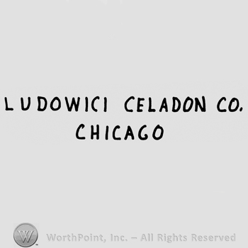 Writing Ludowici Celadon Co up Chicago under all in capital letters