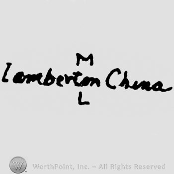 Stylish writing Lamberton China M L above and under