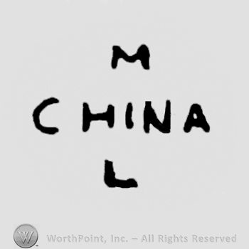 Writing China ML above and under in capital letters