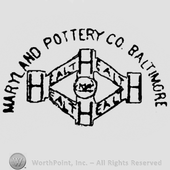 Curved writing Maryland Pottery Co Baltimore up  Diamond and writing under