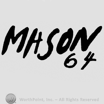 Italic bold writing Mason 64