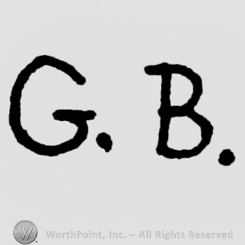 Initials G B dots between