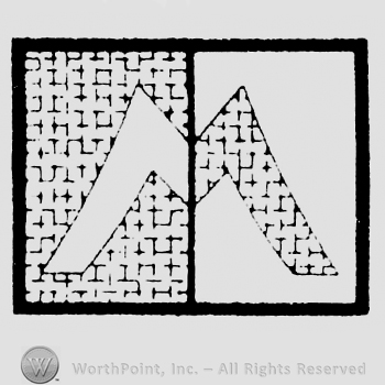Capital letter M inside a two shaded rectangle