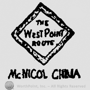 Writing The West Point Route inside Diamond Mc Nicol China under