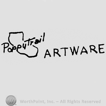 Writing Poppytrail over map left Artware right