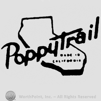 Writing Poppytrail over map