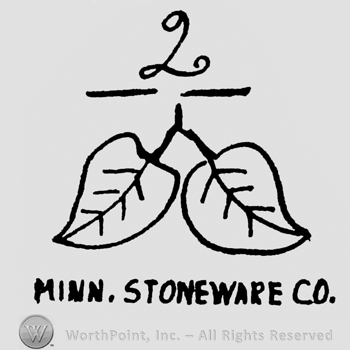Writing Minnesota Stoneware Co up Red Wing Minn under all in capital letters