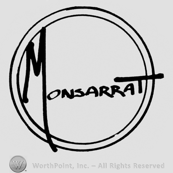 Stilysh writing Monsarrat inside two circles