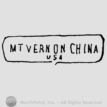 Label Mt Vernon China USA