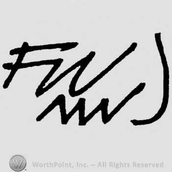Stylish initials FW up NM under