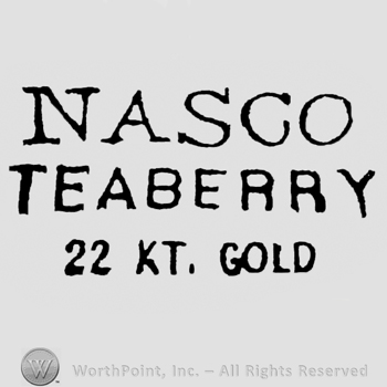 Nasco Teaberry, capital written above 22 kt. Gold