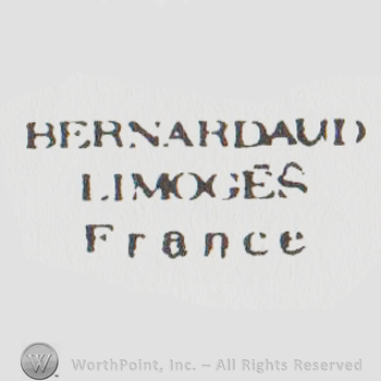 Berdardaud Limoges written with uppercase letters over France written with lowercase letters