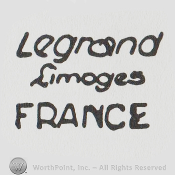 Legrand Limoges written with lowercase letters over France written with uppercase letters
