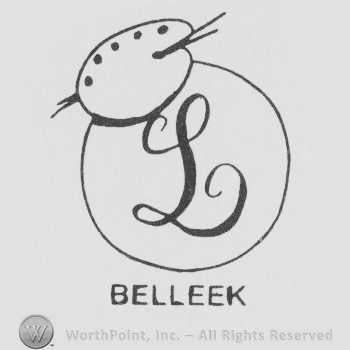 Painter's palette over a circle with handwritten uppercase L inside, Bellek written below with uppercase letters