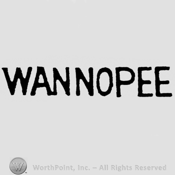 Wannopee: bold and capital written