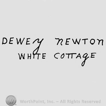Dewey Newton White Cottage: handwritten on 2 lines