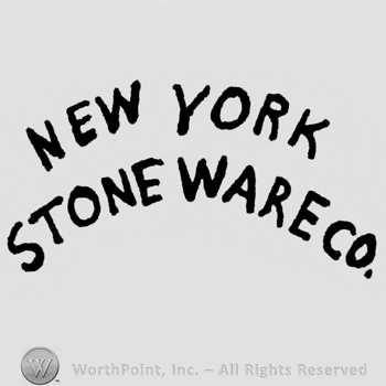 Curved writings on 2 lines: New York, Stoneware Co