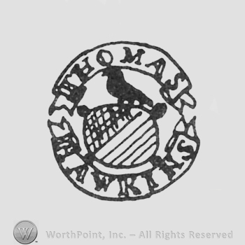 bird on a table, label above THOMAS, under HAWKINS
