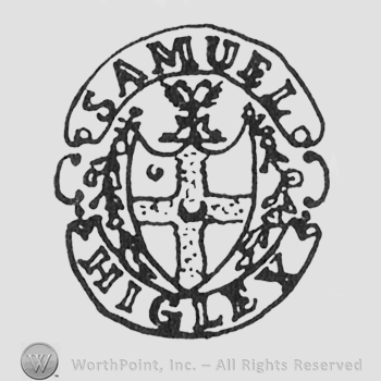 cross on a shield, label above SAMUEL, under HIGHLEY