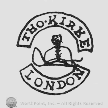 figure of a man, label above THO KIRKE, label under LONDON