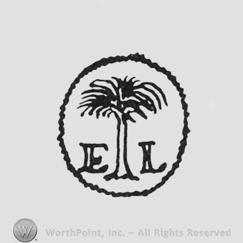 tree between initials E L inside a circle