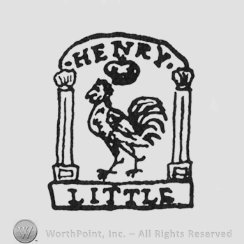 a cock with a crown above, between columns, label above HENRY, under LITTLE