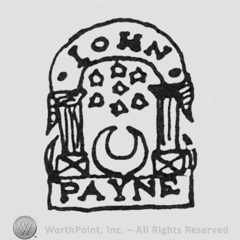 label JOHN up PAYNE down stars moon between columns middle