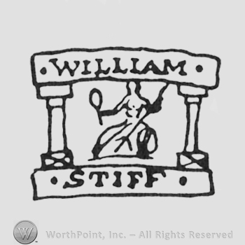 labels WILLIAM up STIFF down woman figure between columns middle