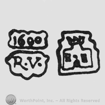 1600 initials RV left castle right