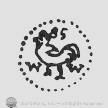 chicken initials WW left and right 85 above all inside a dotted circle