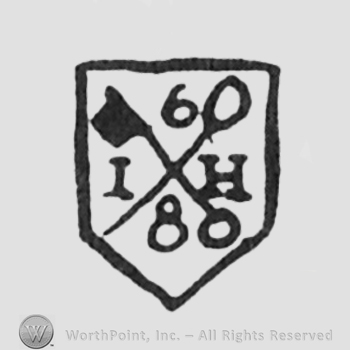two keys initials IH left and right 6 up 8 down on a shield
