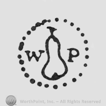 pear initials WP left and right all inside a dotted circle