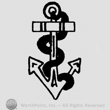 Anchor with rope around it