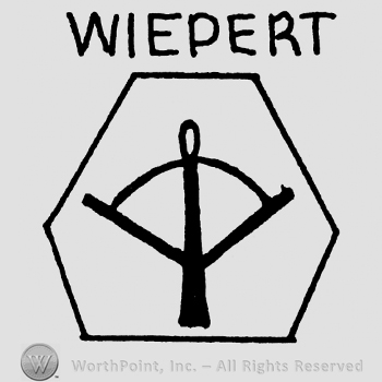 Bow and arrow, Wiepiert written in uppercase letters