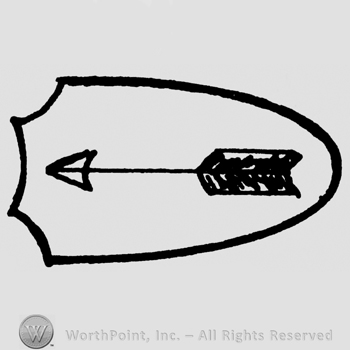 Arrow on shield