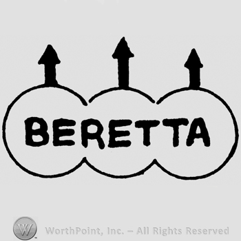 Beretta written in uppercase, three arrows