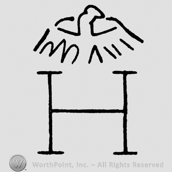 Stylized eagle, capital H
