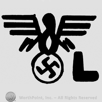 Eagle with swastika in claws, capital L