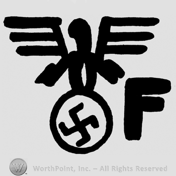 Eagle with swastika, capital F