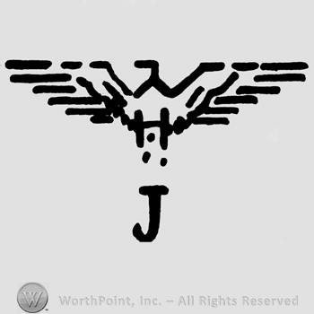 Eagle and uppercase J below
