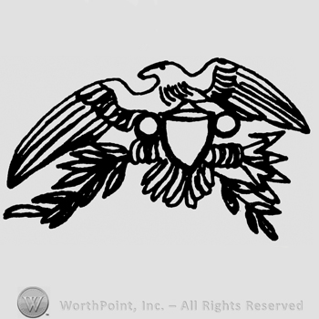 An eagle with shield on a branch