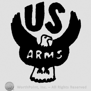 US Arms written with uppercase letters, eagle