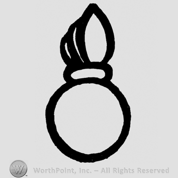 Circle with flames above