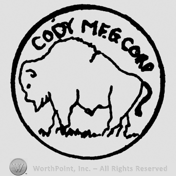 Buffalo inside a circle, Cody MFG Corp written with uppercase letters