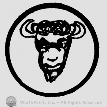 Buffalo head inside a circle