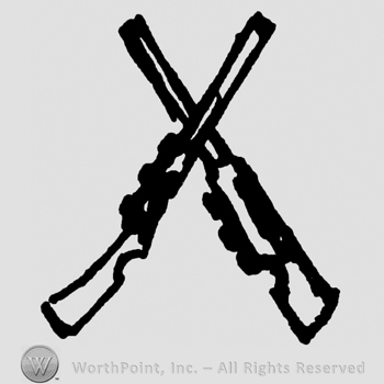 Two crossed rifles