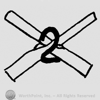 Two crossed rifles, number 2 over them